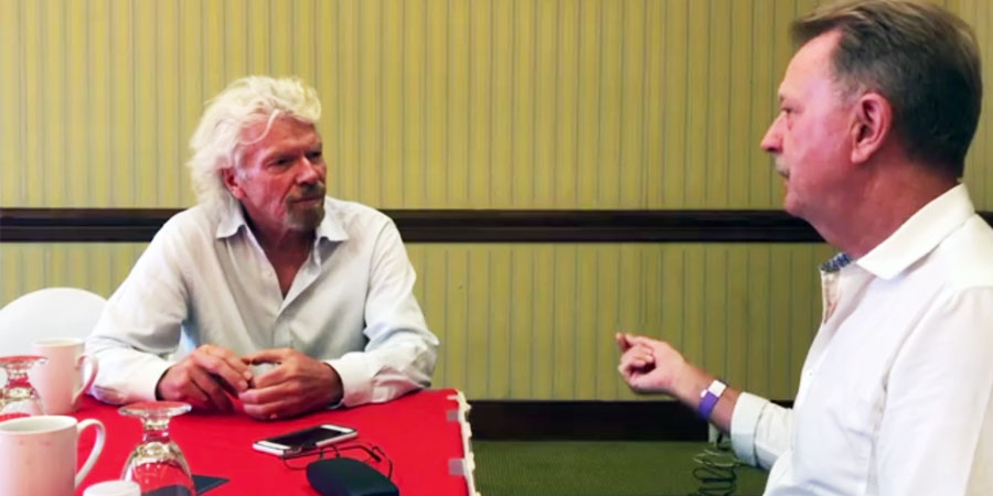 Keith Miller with Sir Richard Branson on 'Developing an enterprise-based culture'